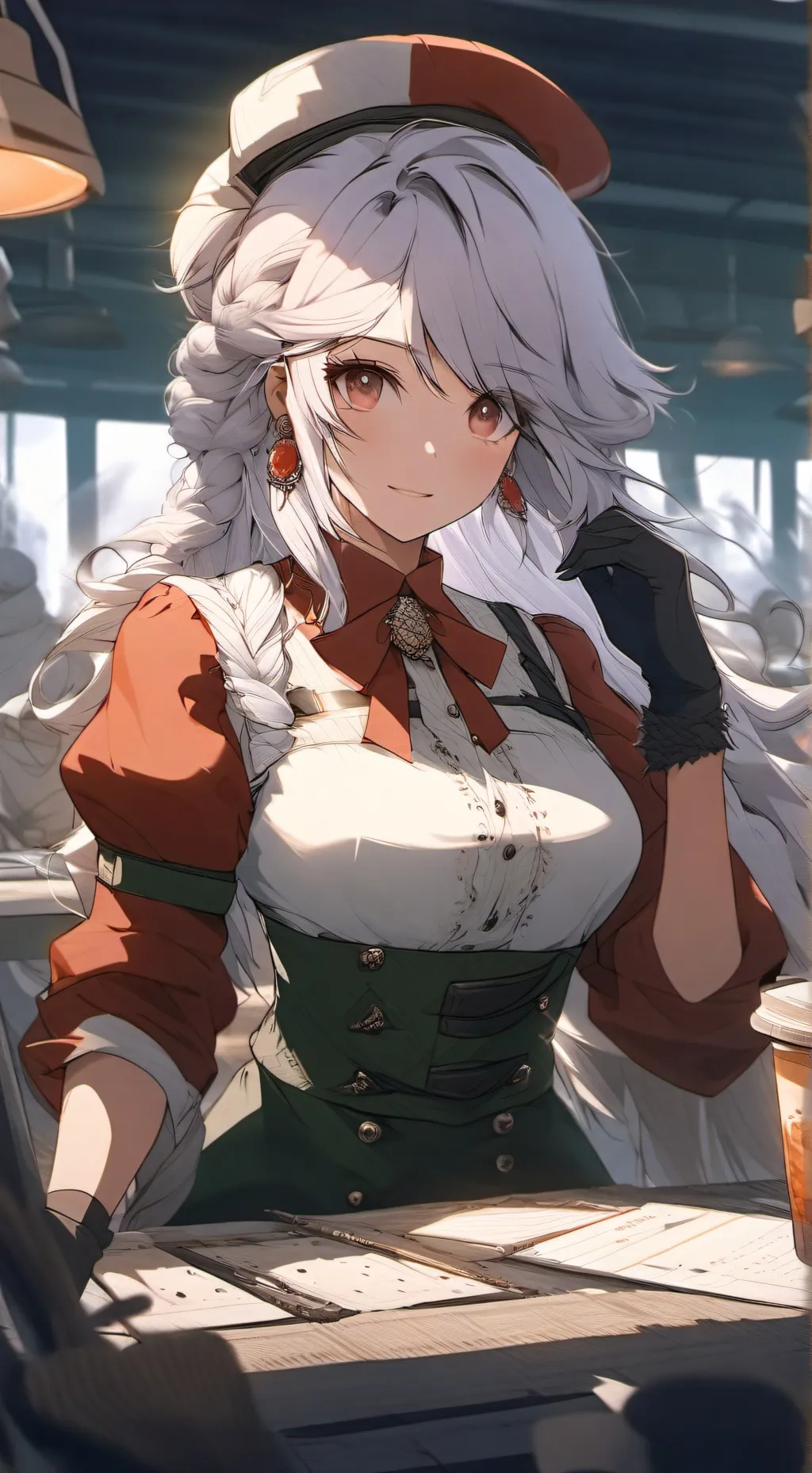 ai character: crystal background