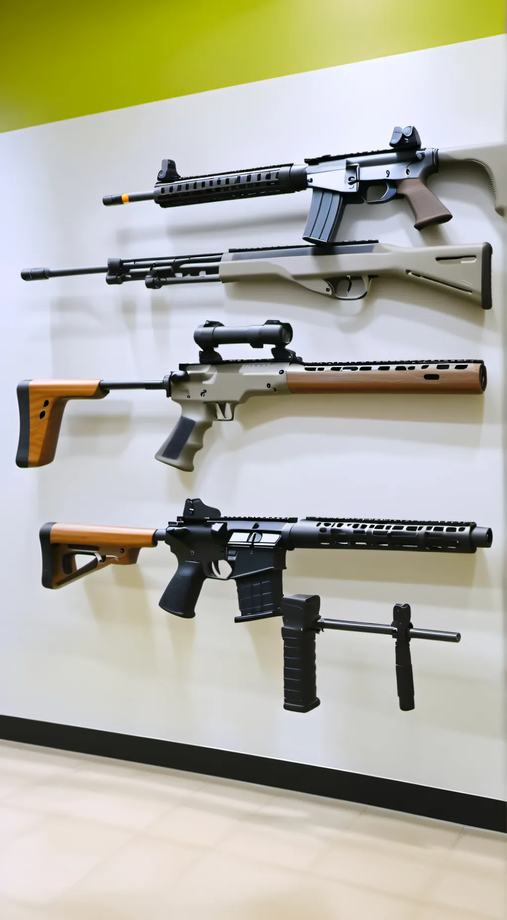 ai character: Gun shop background