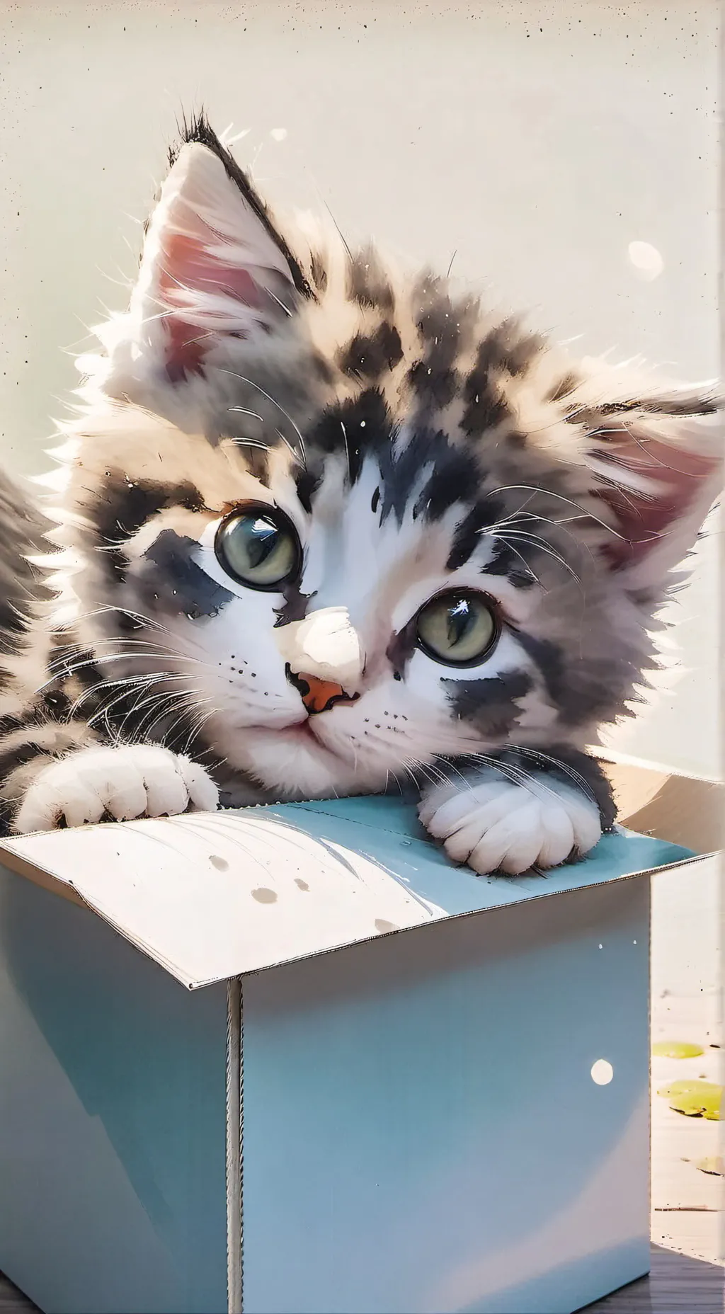 ai character: Kitty helping background