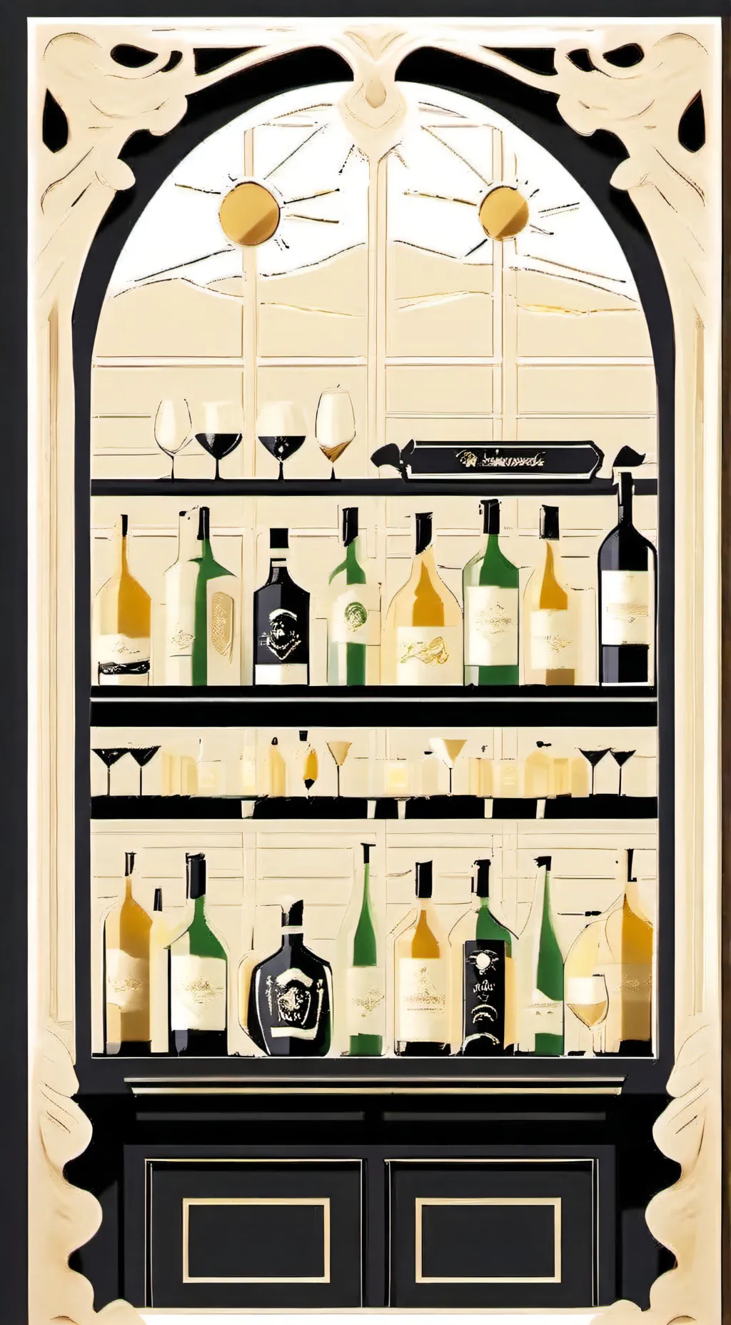 ai character: Bar background