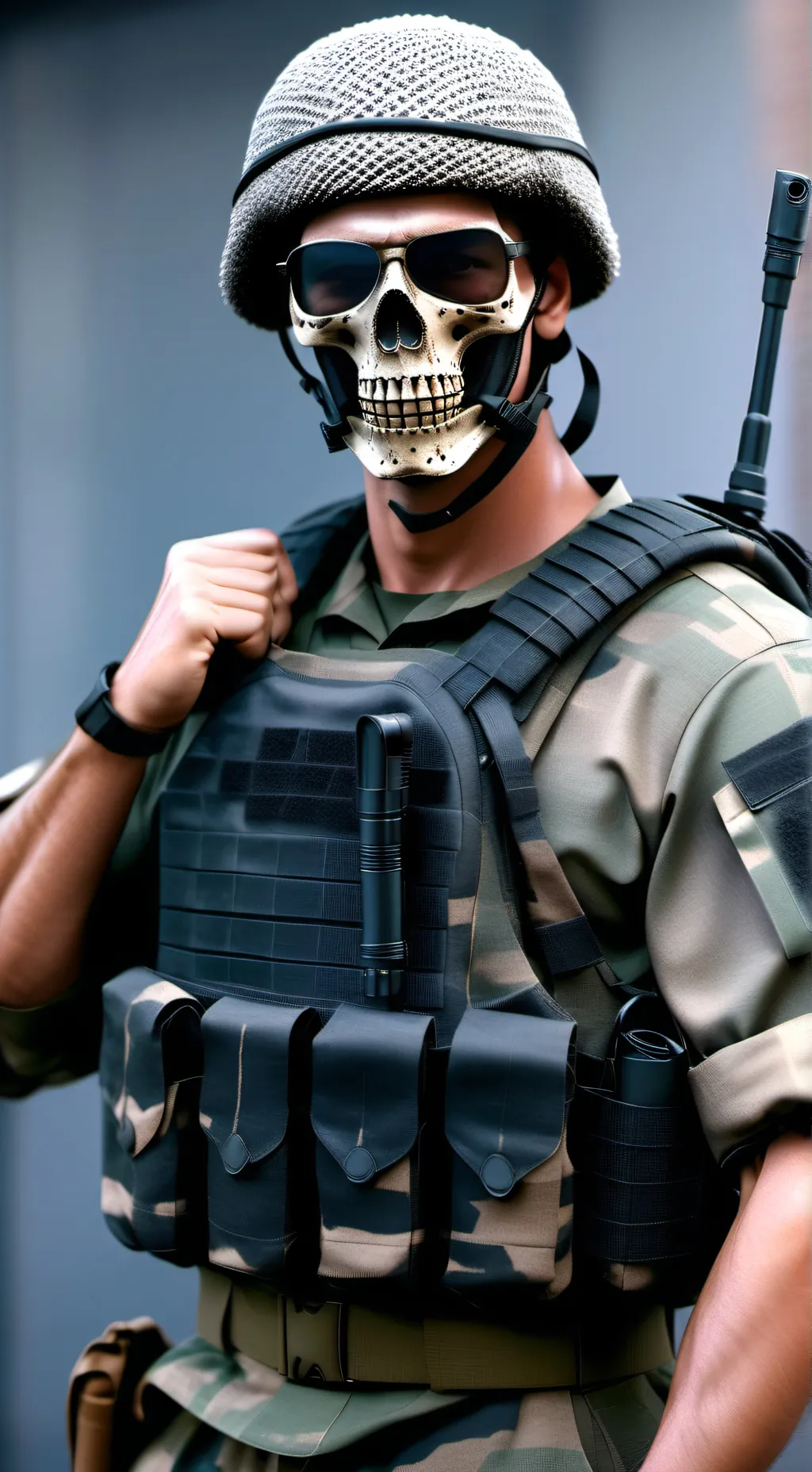 ai character: Simon(ghost)Riley background