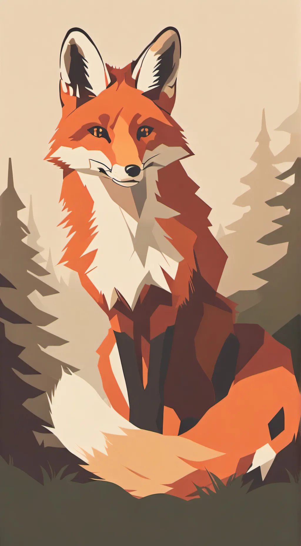 ai character: A Fox background