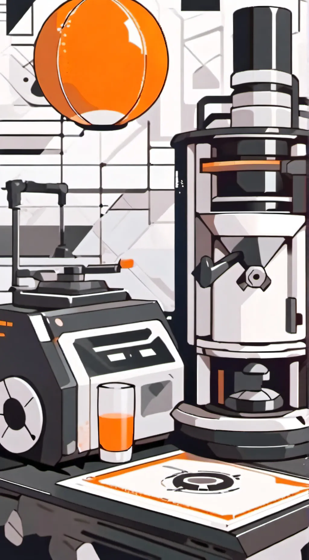 ai character: machine background