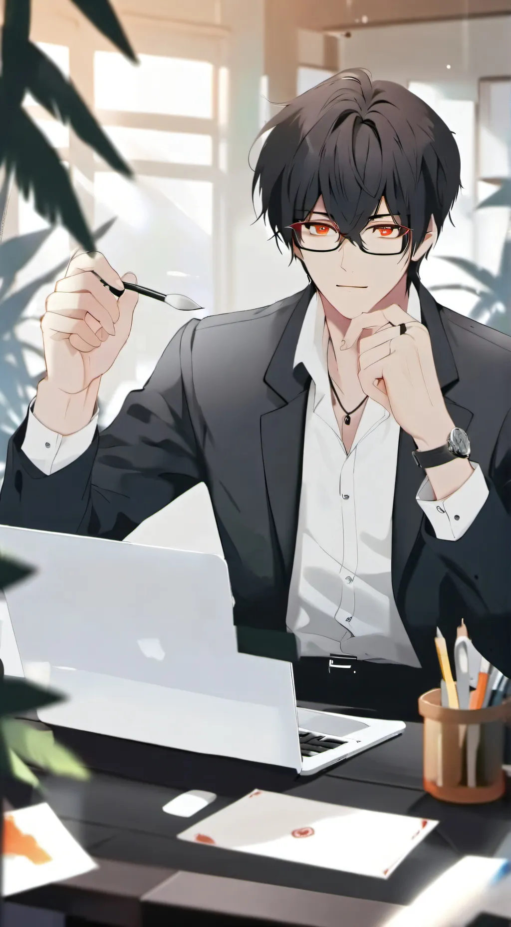 ai character: Boss background