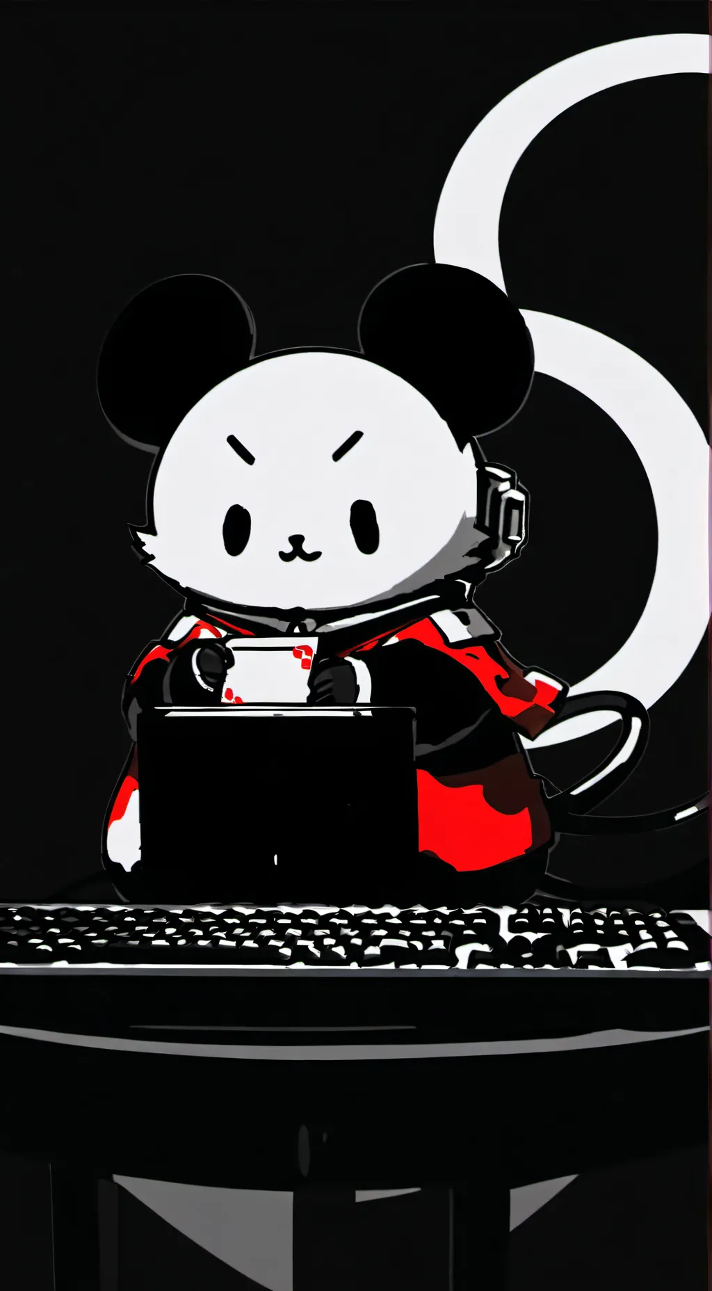 ai character: soft mouse  background