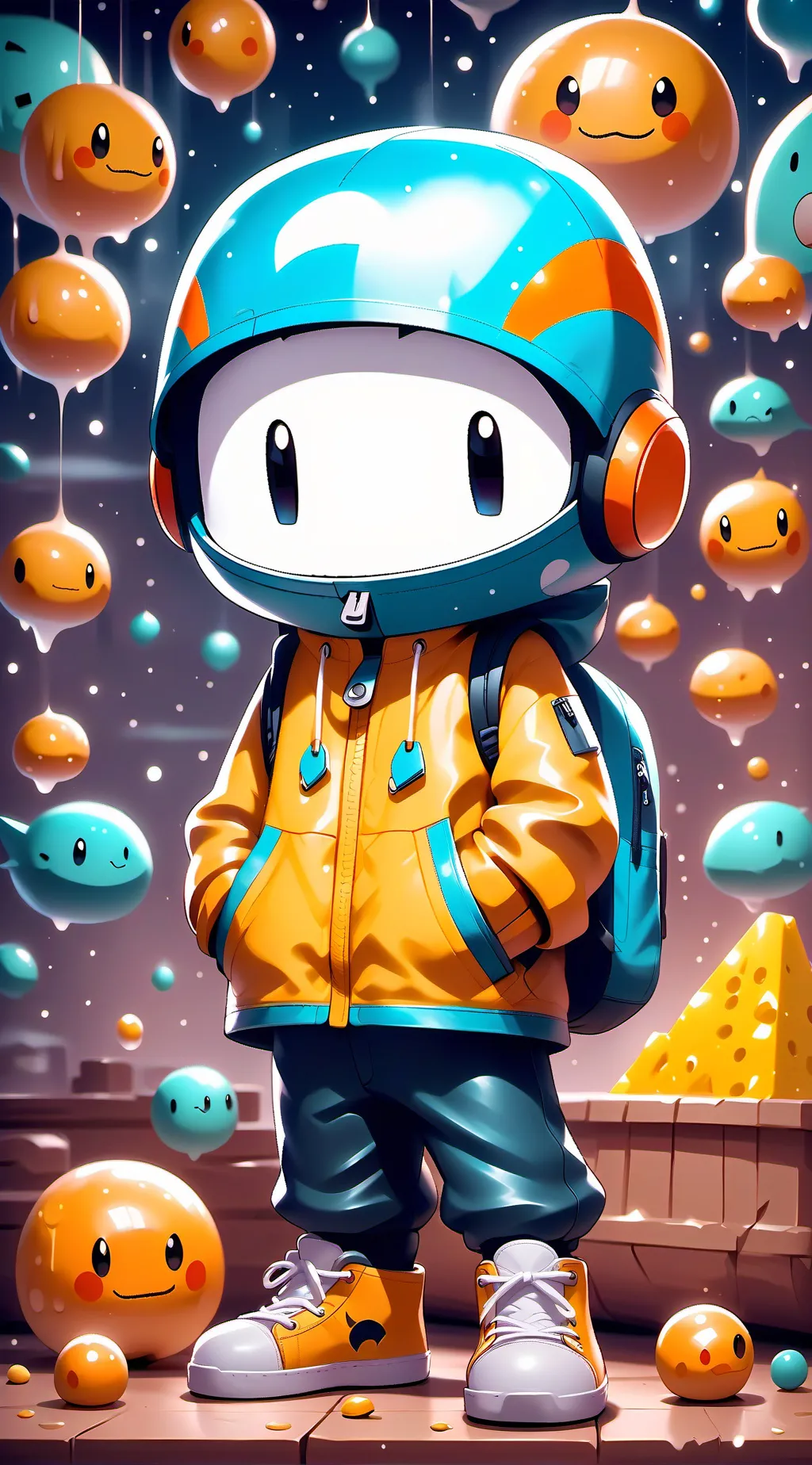 ai character: FOUR background