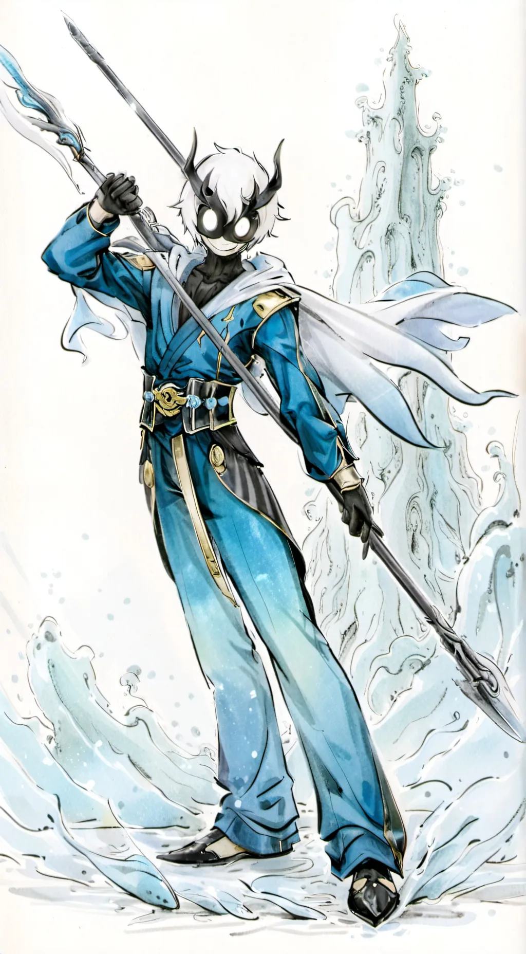 ai character: N analog horror  background