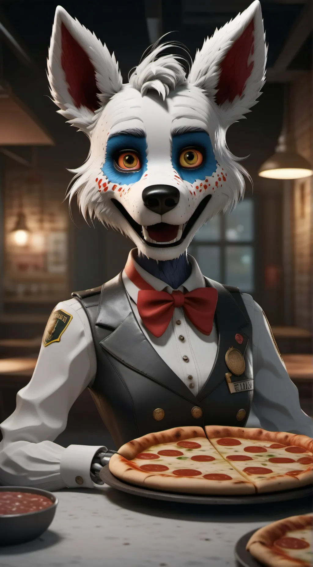 ai character: Roxanne wolf  background