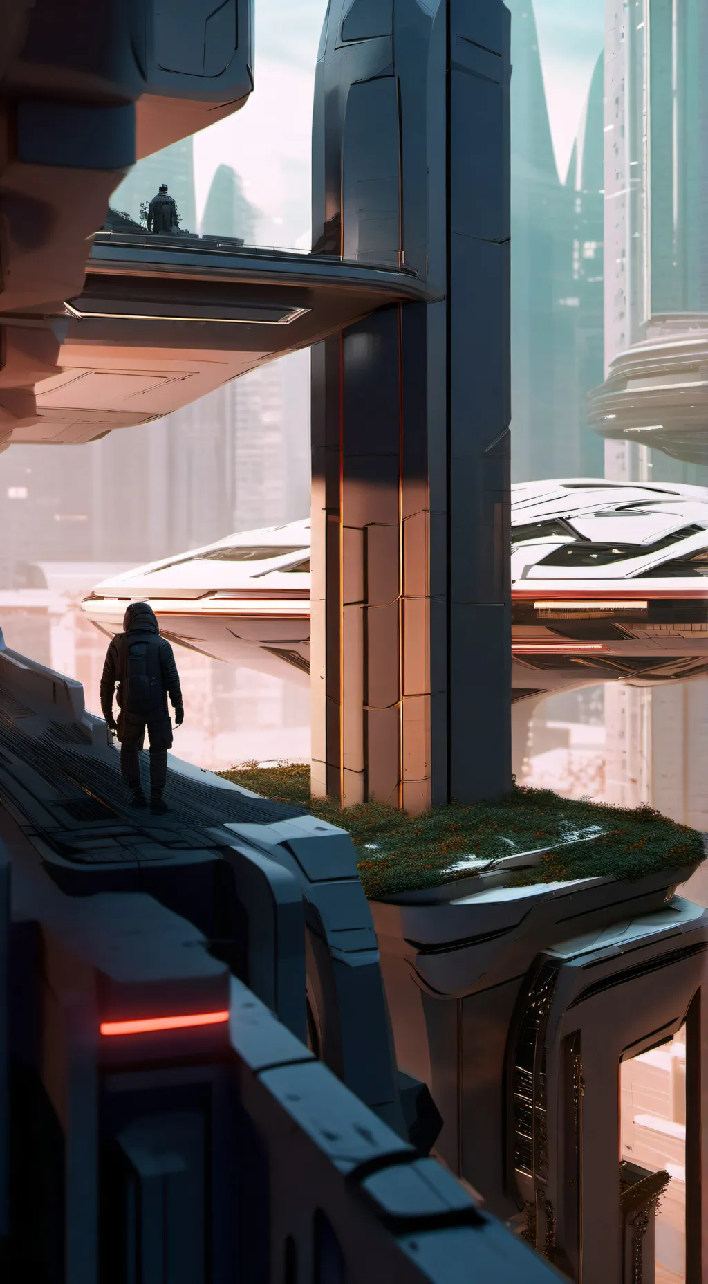 ai character: futuristic clan background