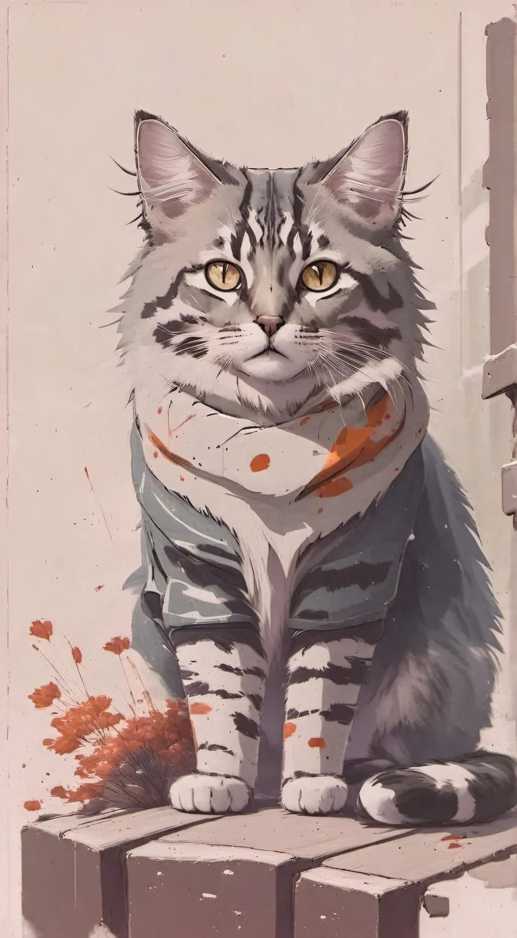 ai character: Szary Pręgacz background