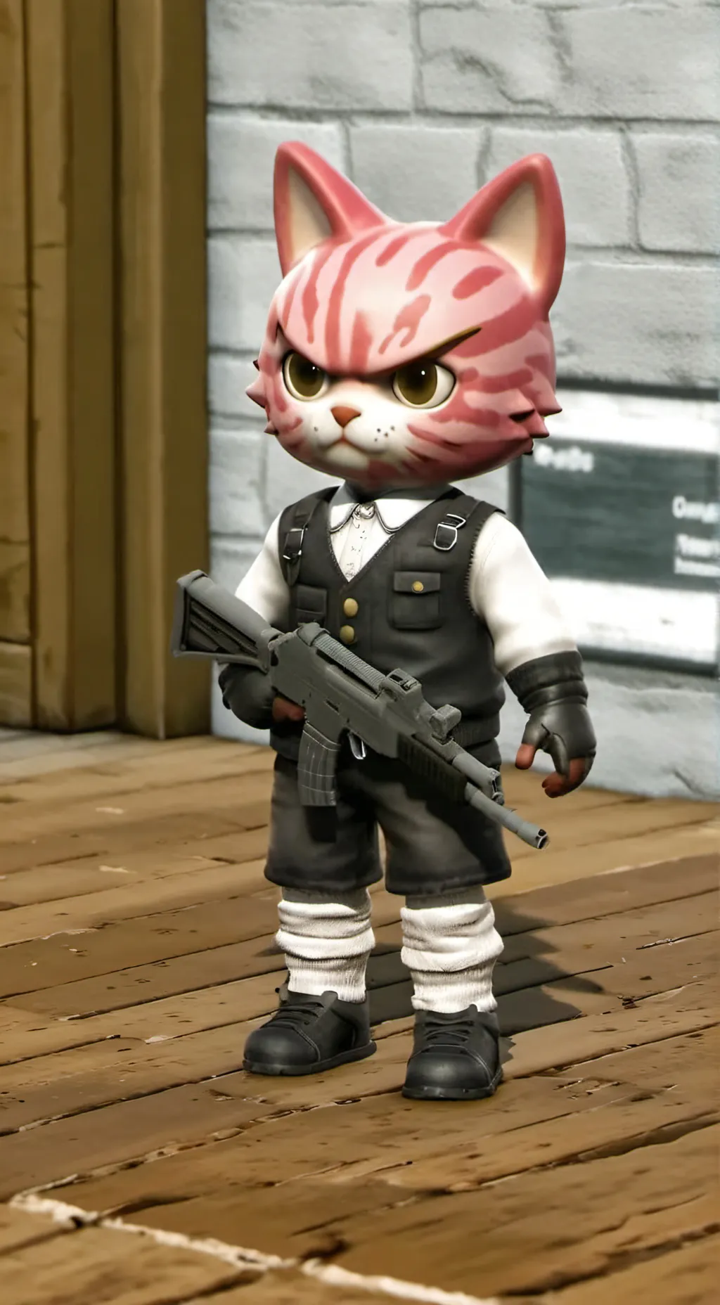 ai character: Murder furry  background