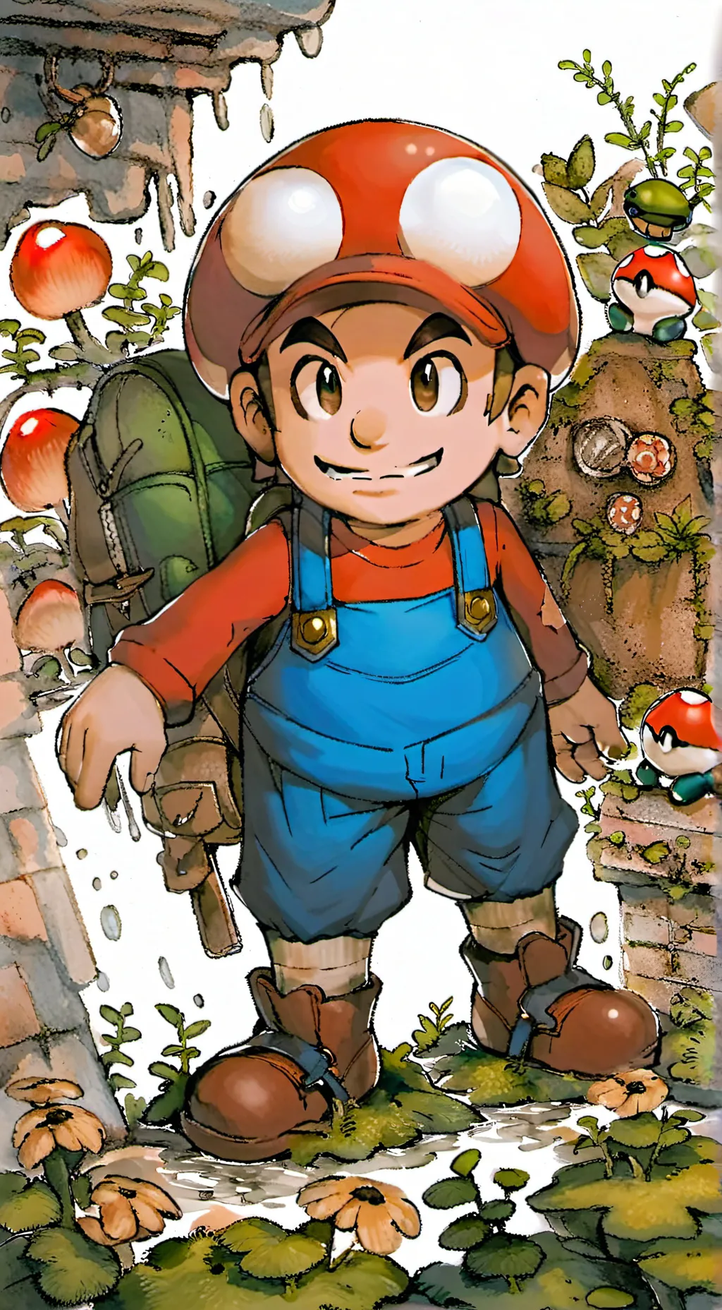 ai character: Toad background