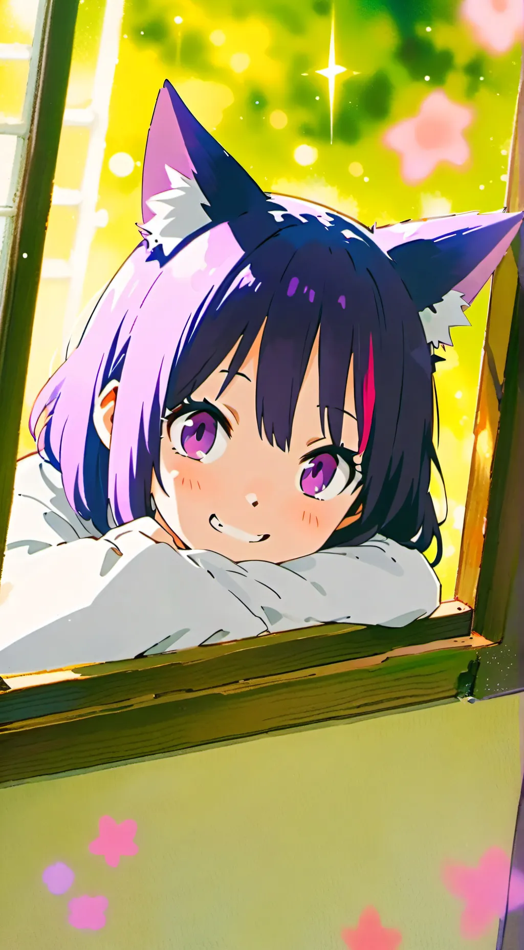 ai character: Twilight Cat Spirit background