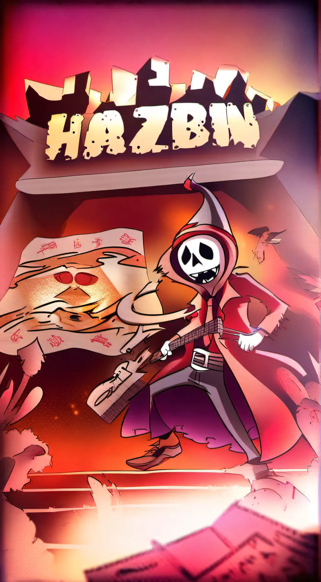 ai character: HH sleepover!!! background