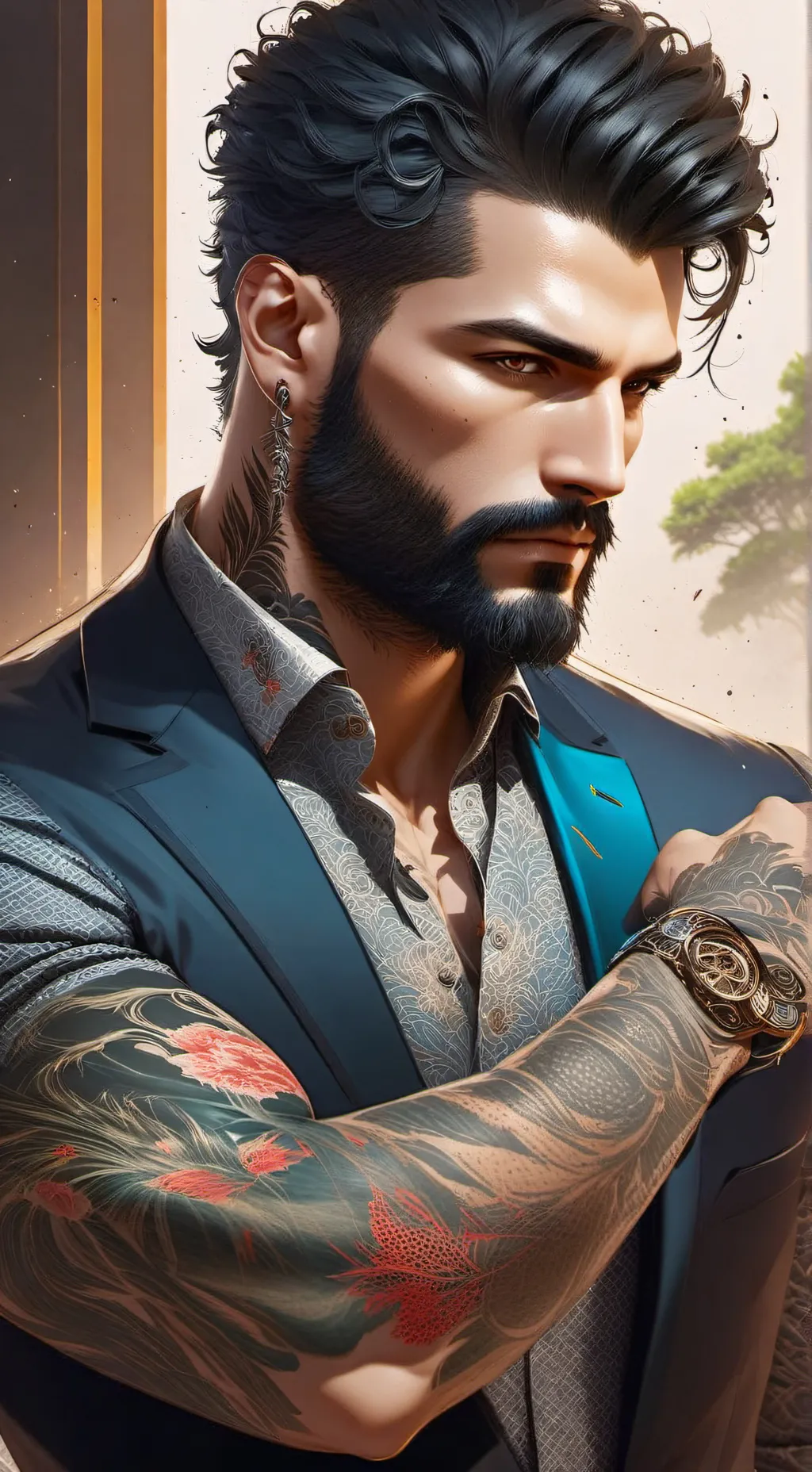 ai character: Darien  background