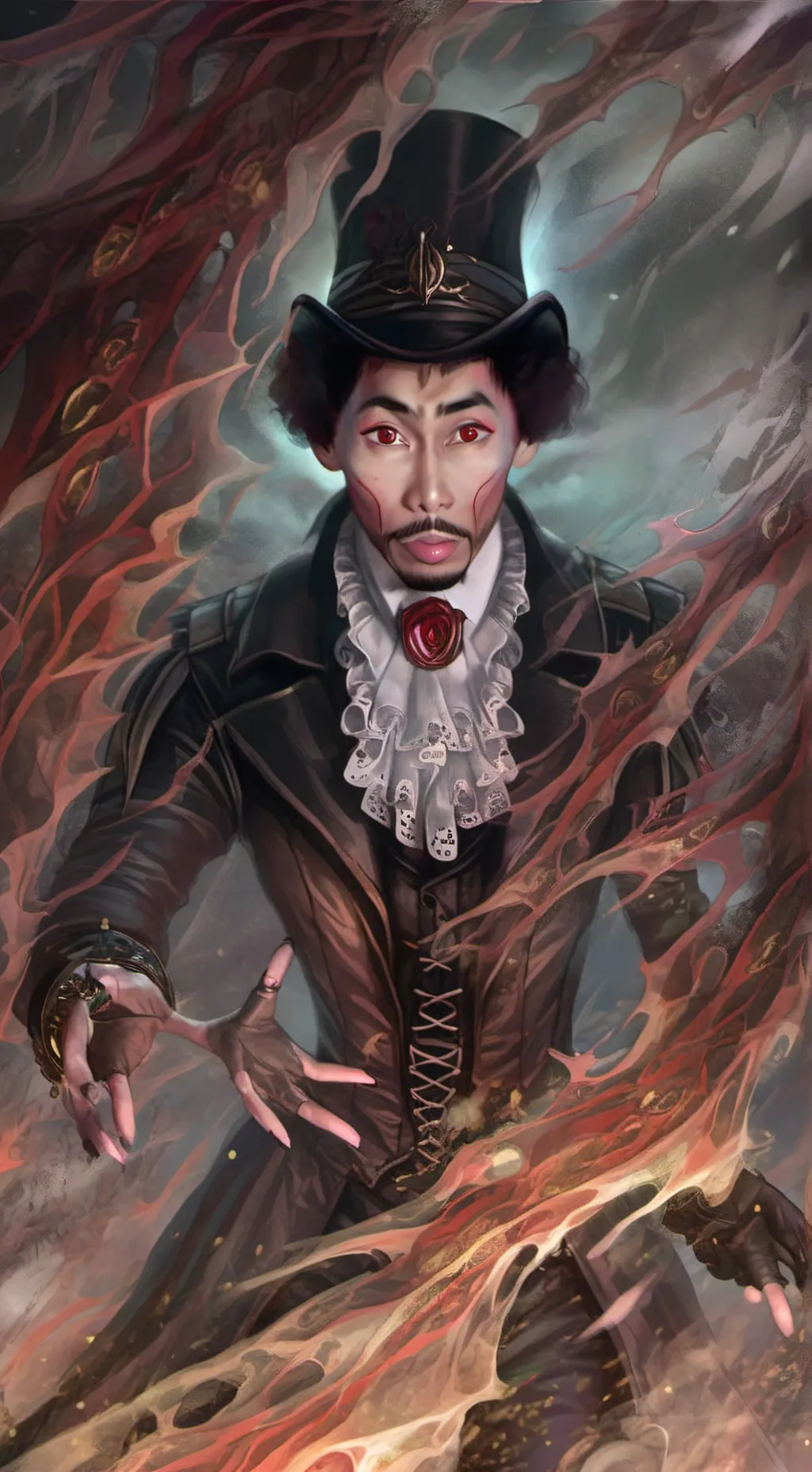 ai character: Fernanfloo elegant background