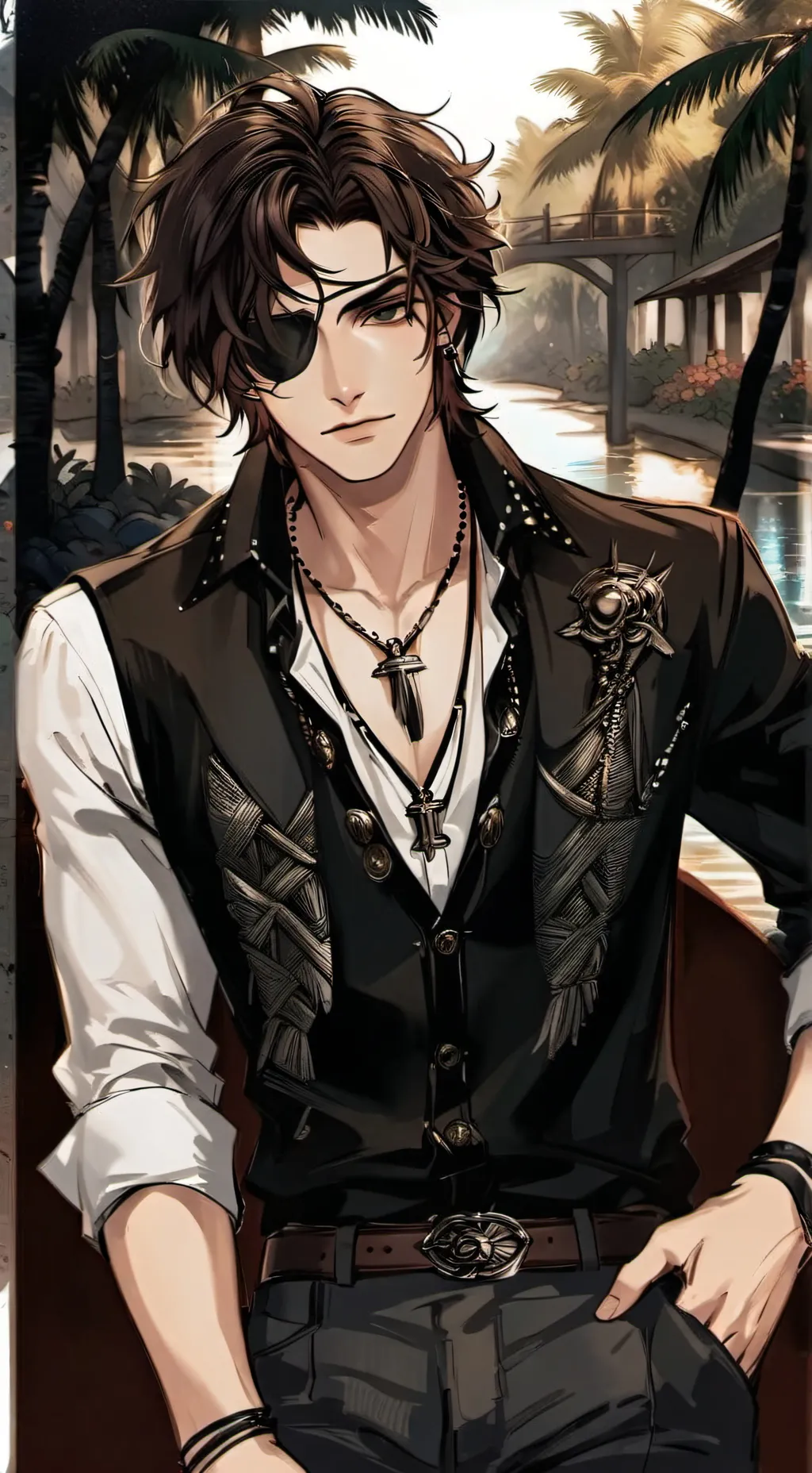 ai character: Vampire x Hunter  background