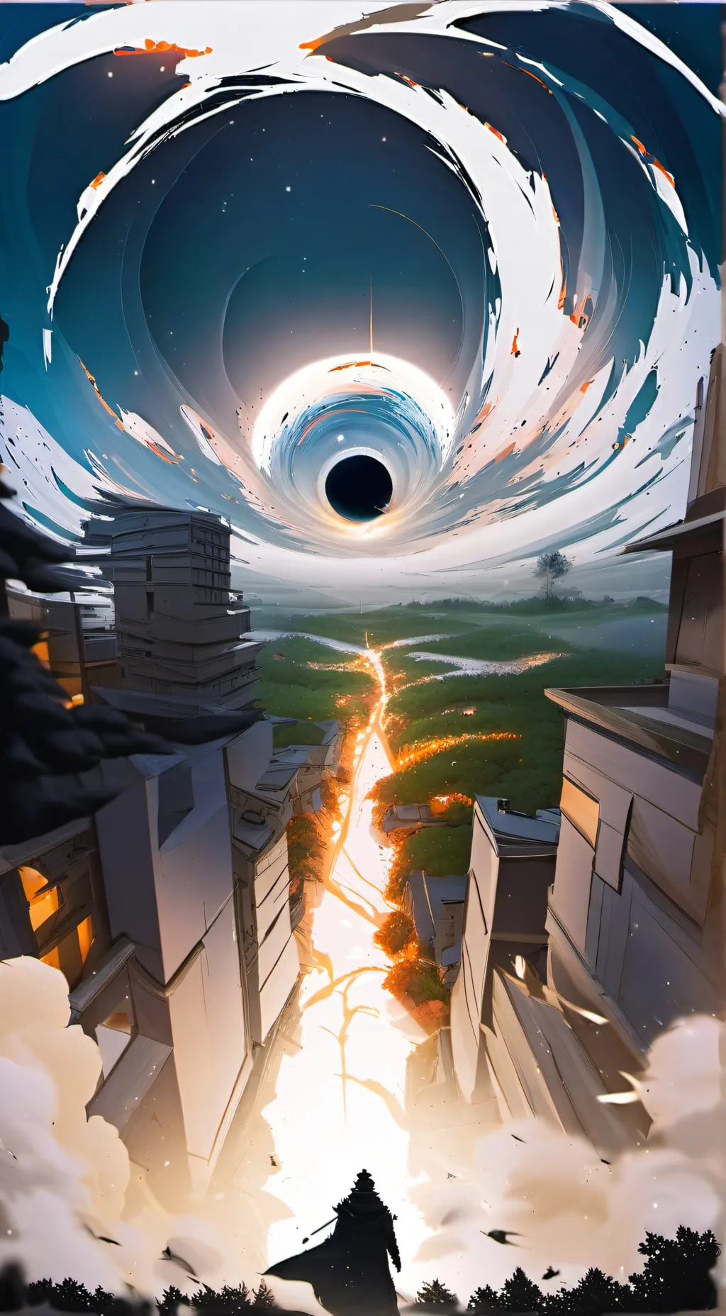 ai character: The end  background