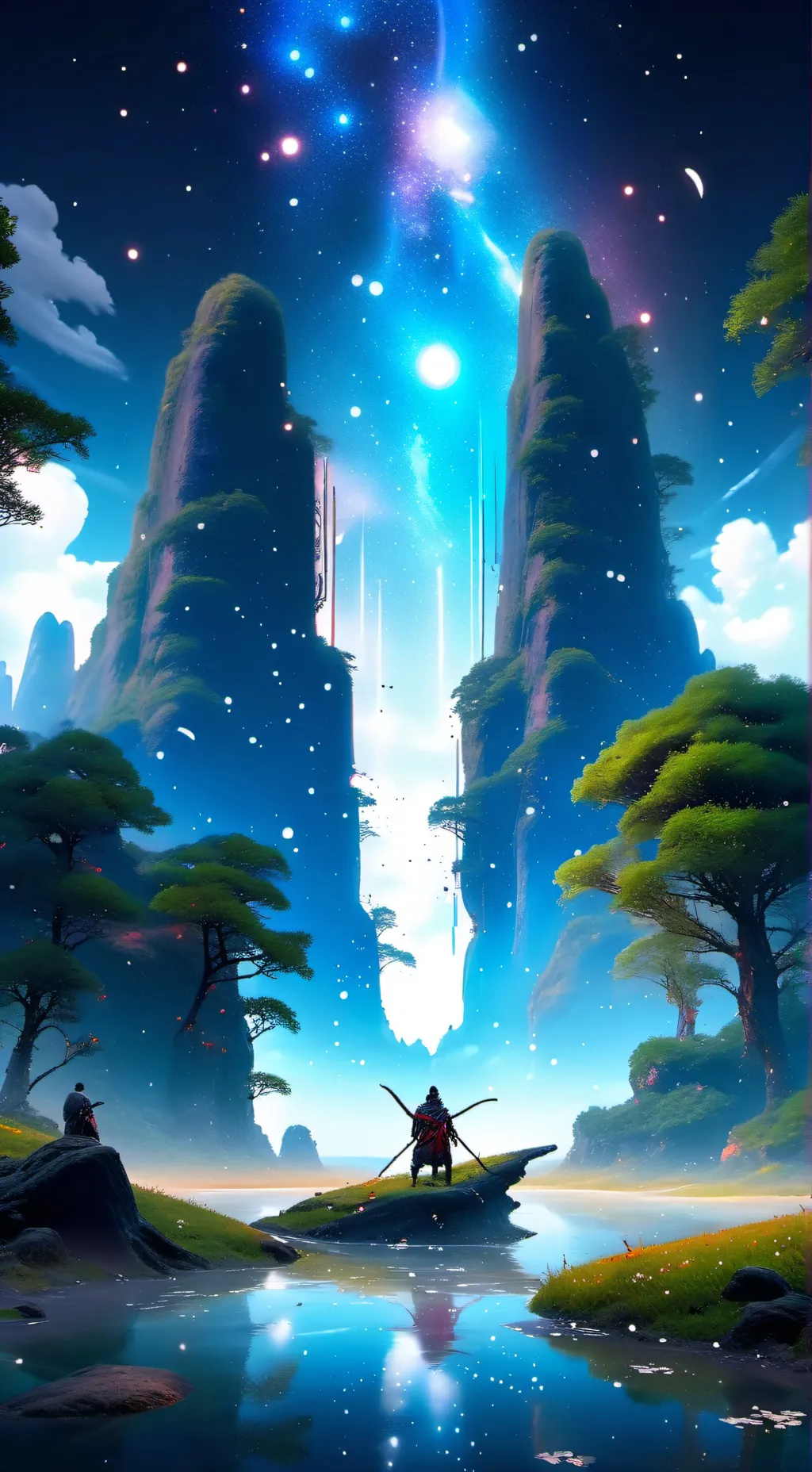 ai character: Todoroki y Bakugo background