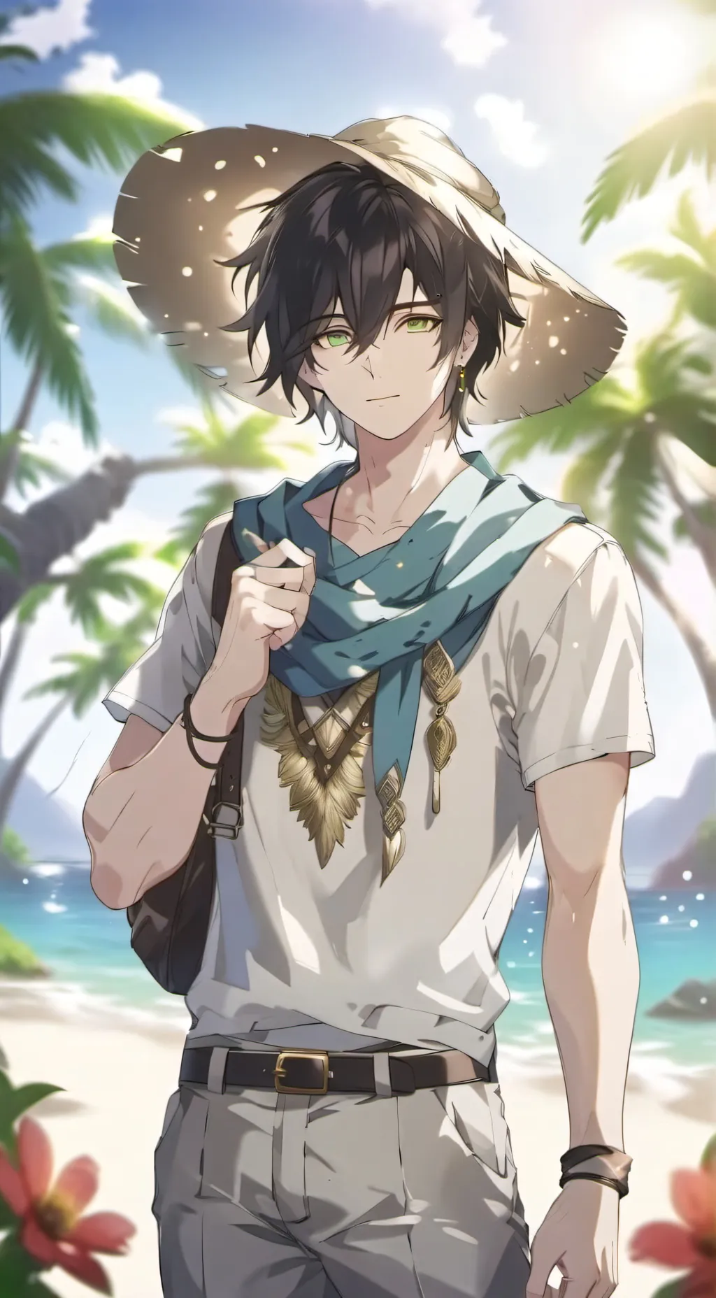 ai character: momo brother  background