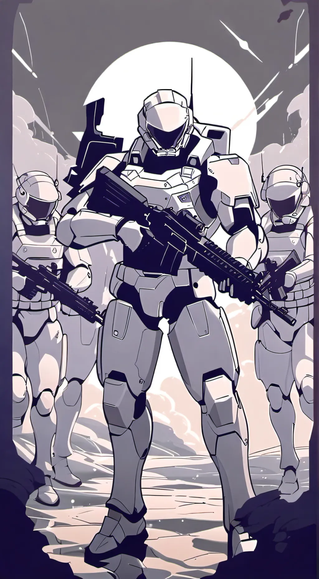 ai character: The White  background