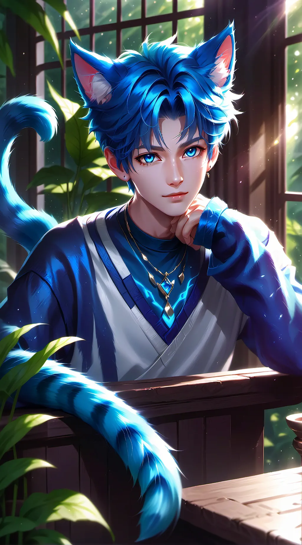 ai character: Blue Spirit Paws background