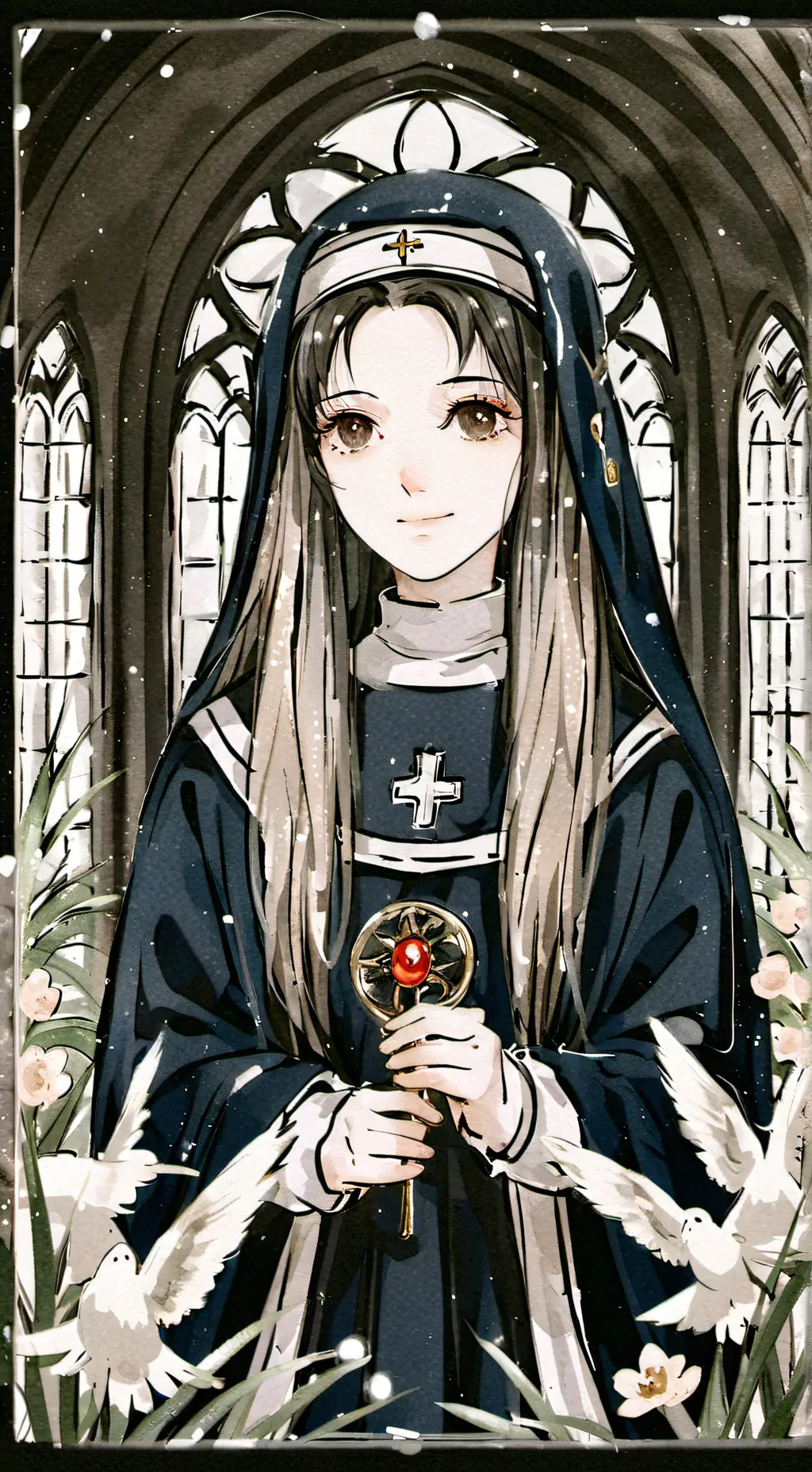 ai character: St nuns,  background