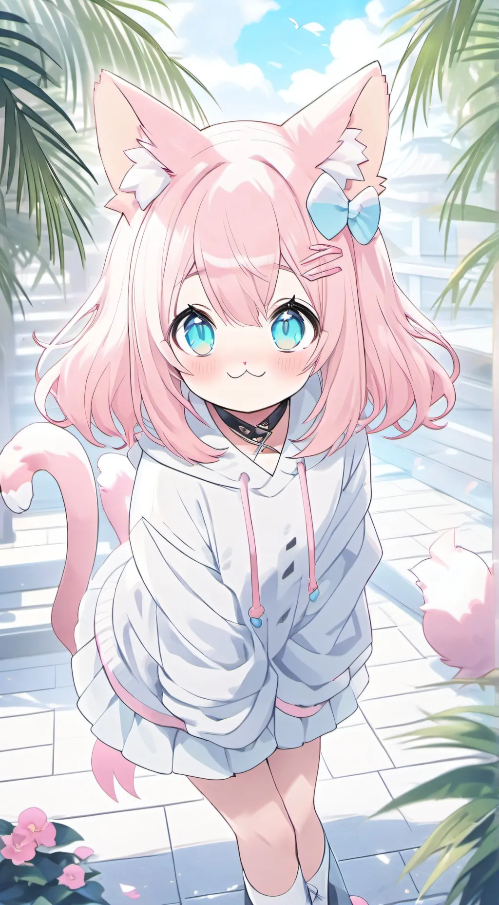 ai character: Kitty Flamingirl Spirit background