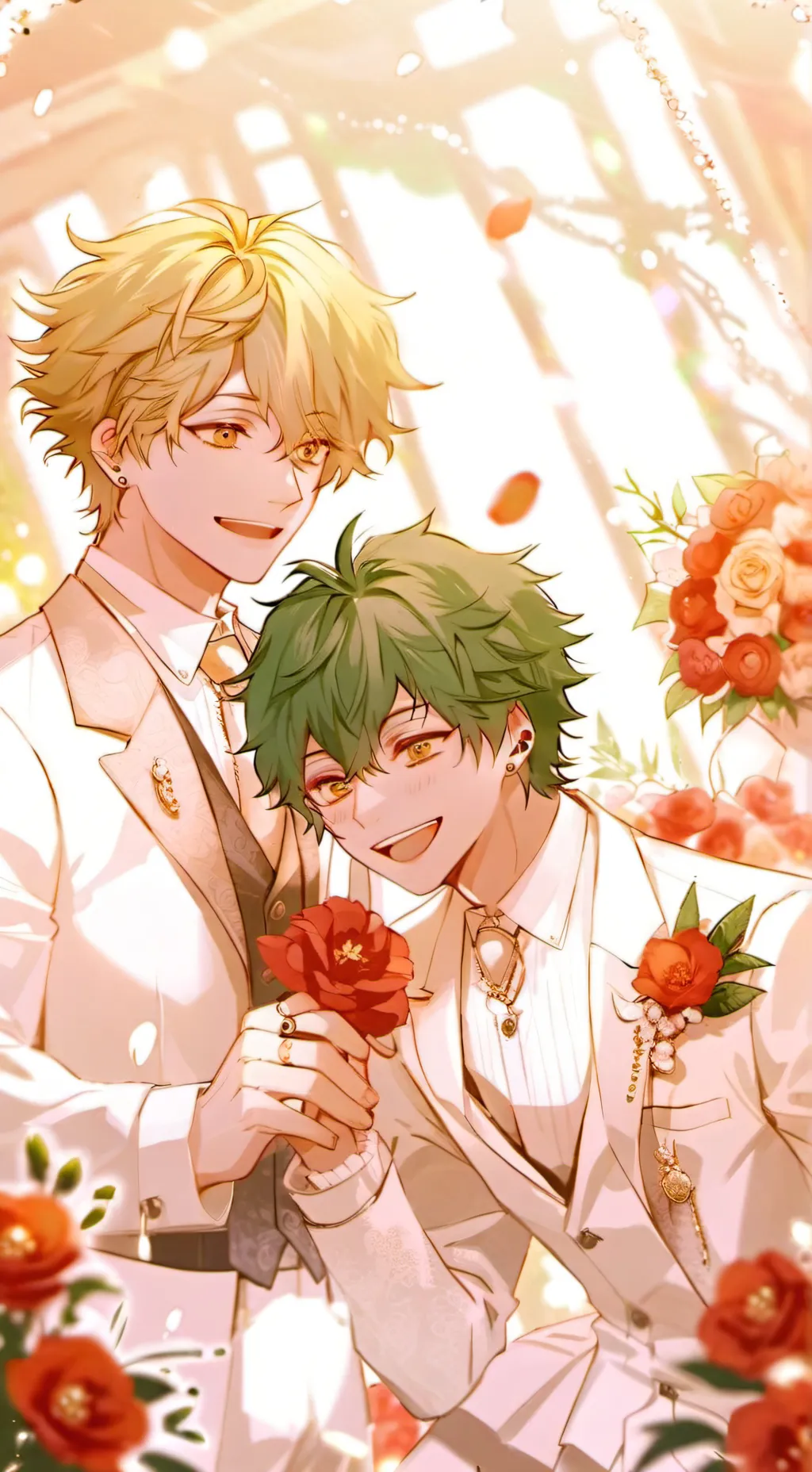 ai character: Mha Wedding background