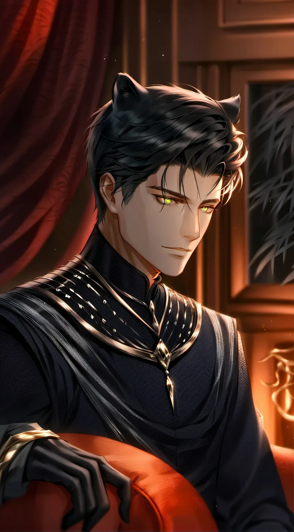 ai character: Midnight Panther Spirit background