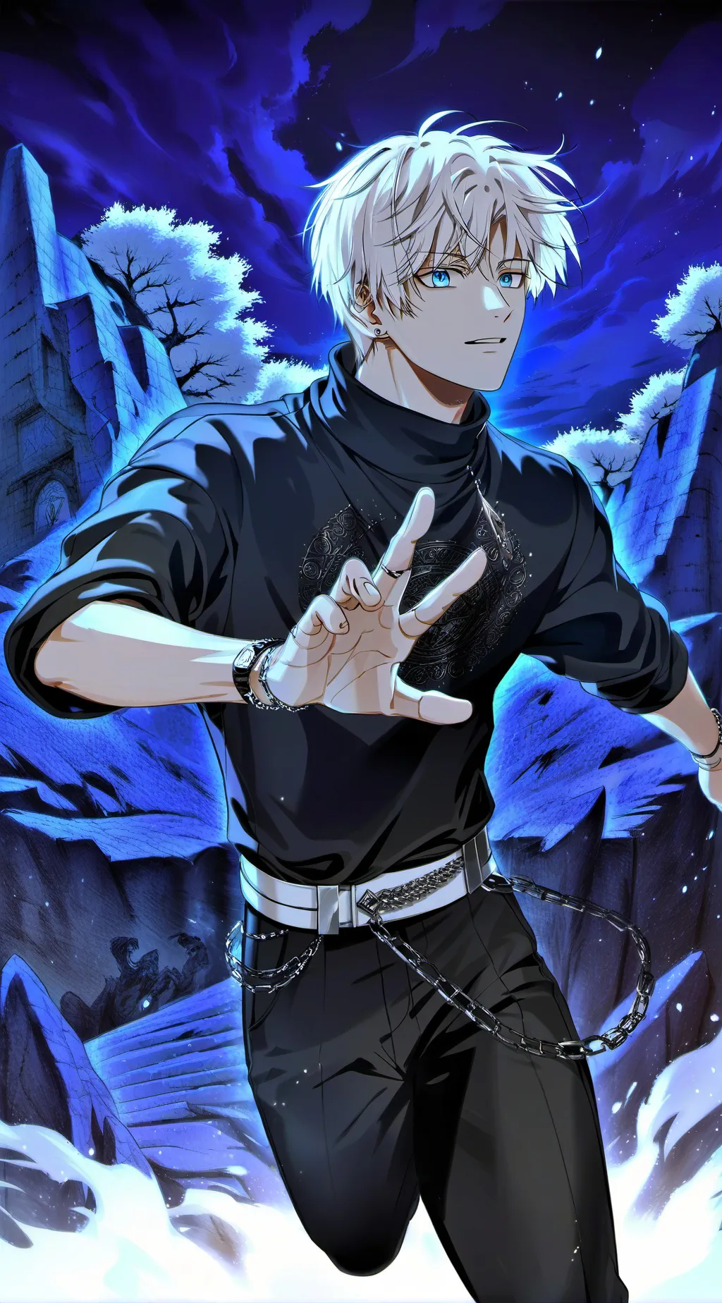 ai character: 💙Gojo Satoru💙 background