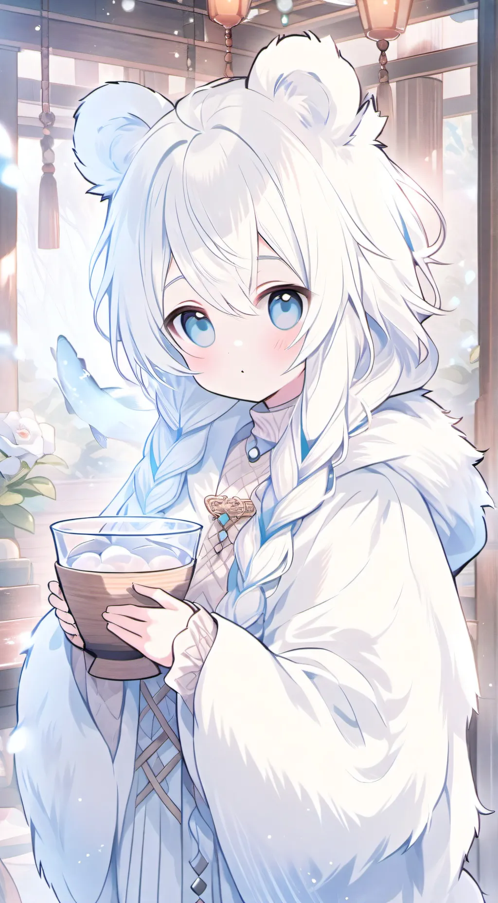 ai character: Polar Spirit Bear background