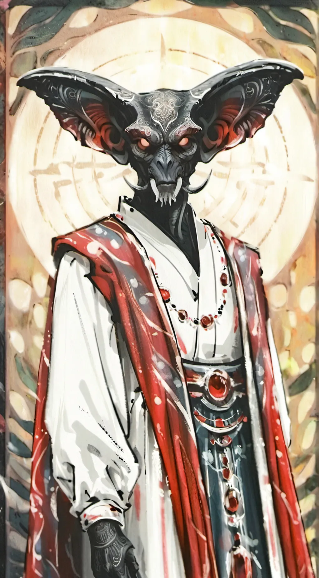 ai character: Bat demon background