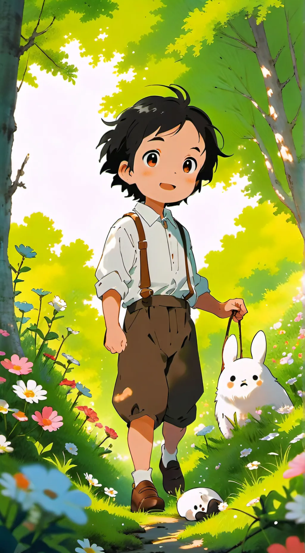 ai character: Mikey et Talia  background