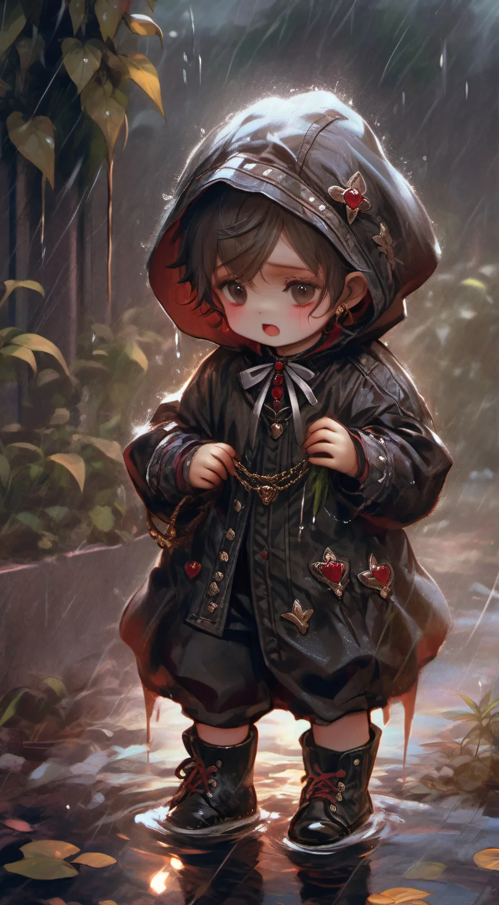 ai character: poor baby background