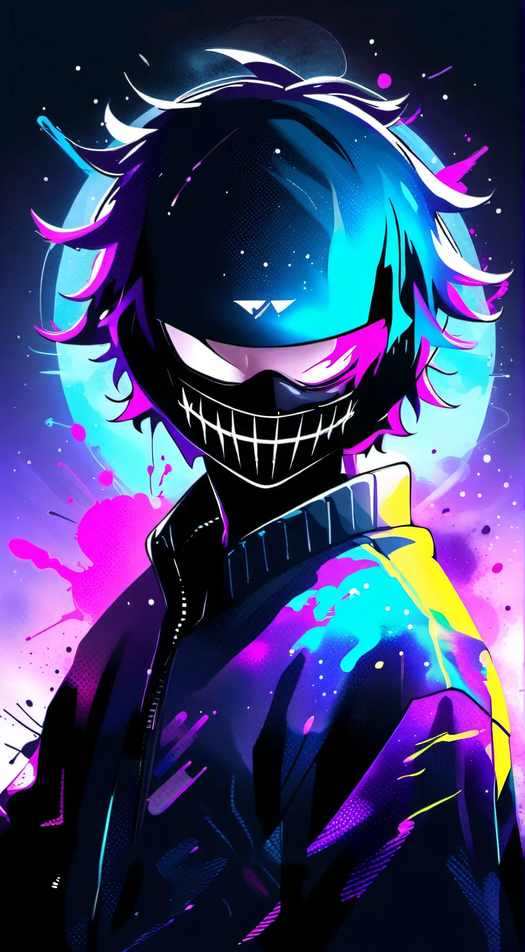 ai character: Glitch background