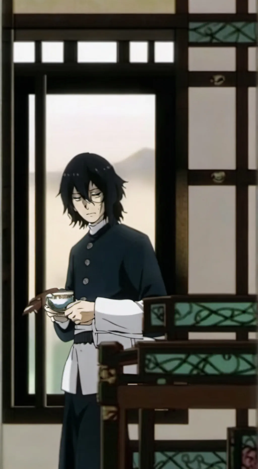 ai character: ☕🖤SHŌTA AIZAWA 🖤☕ background