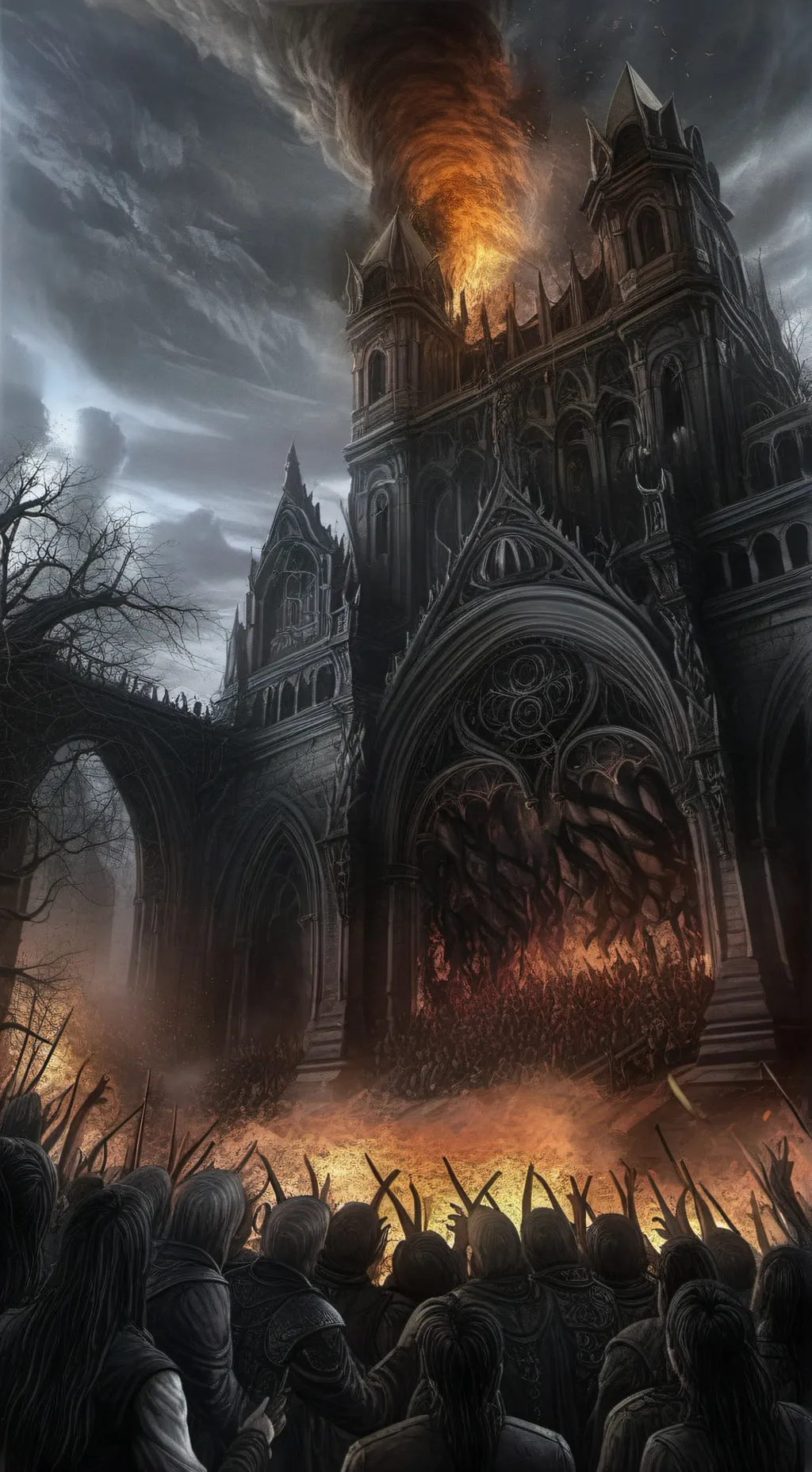 ai character: haunted house background