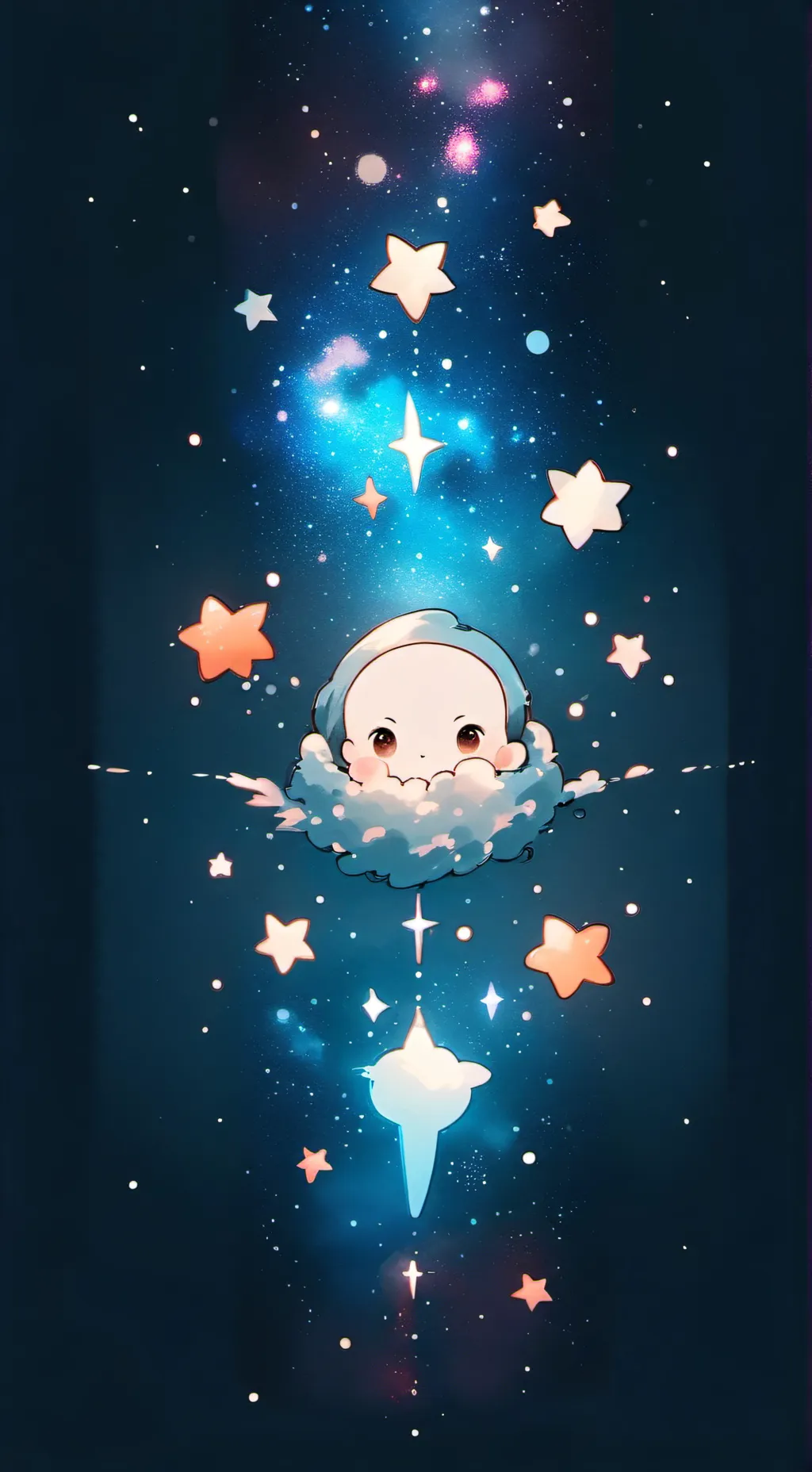 ai character: clowd babys background