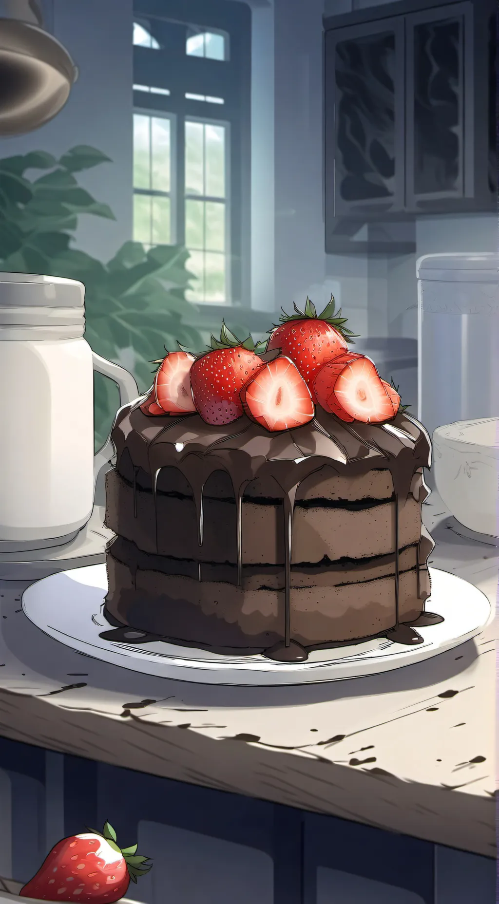 ai character: Fruitcake background