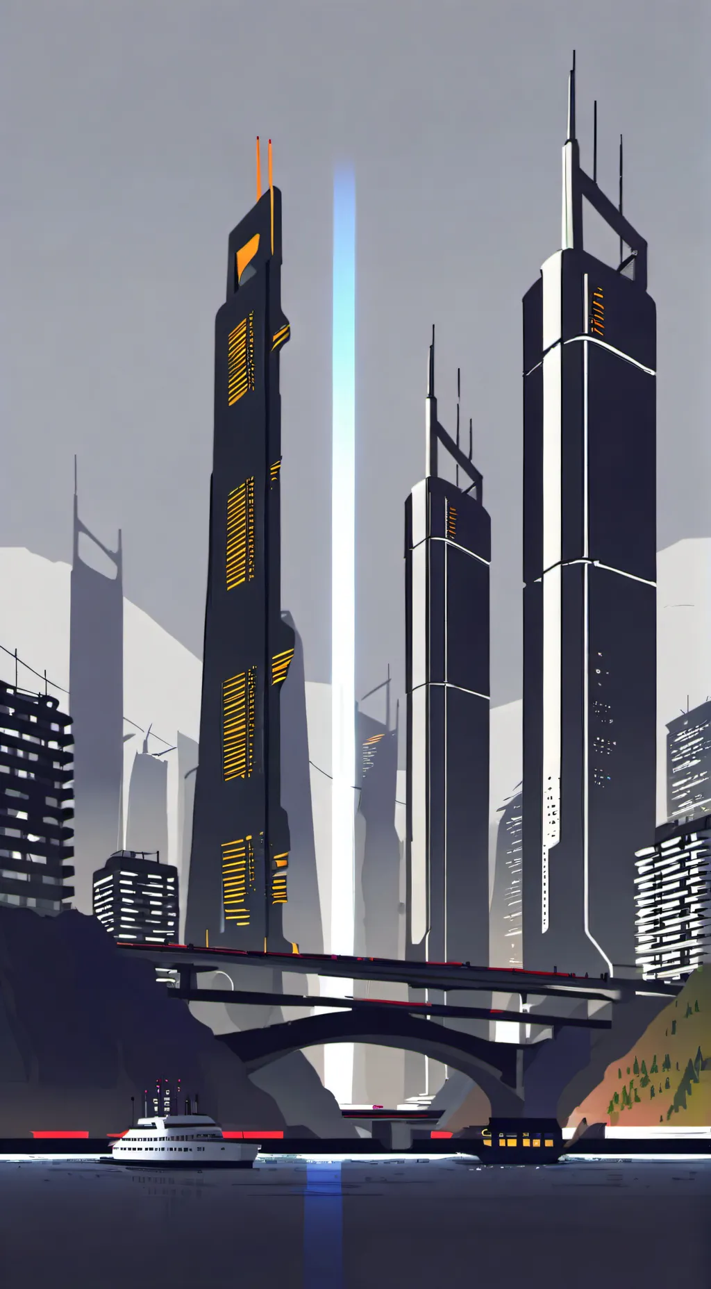 ai character: Seashell City background