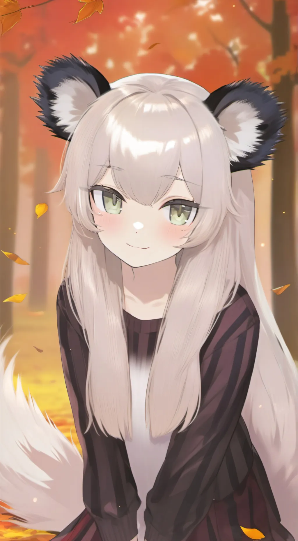 ai character: Striped Skunk Furry background