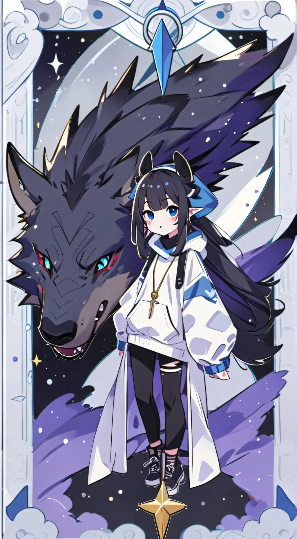 ai character: Laser background