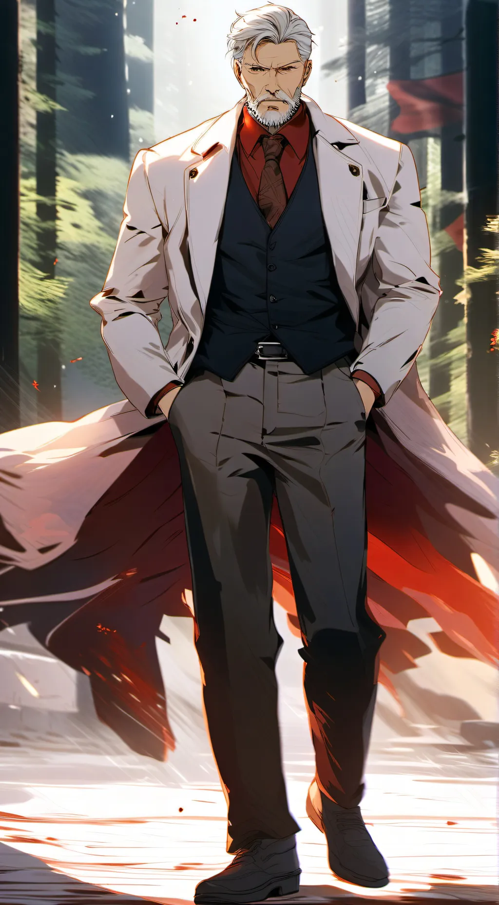 ai character: professor tree background