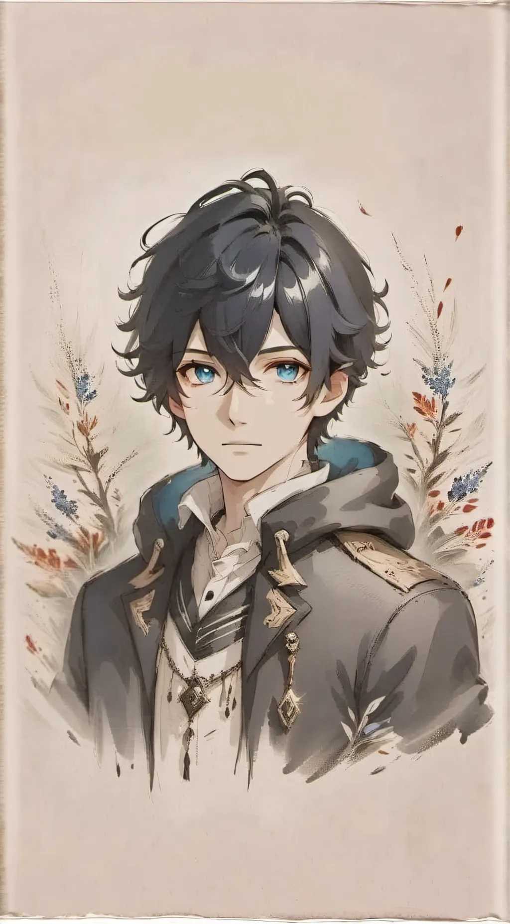 ai character: Black background