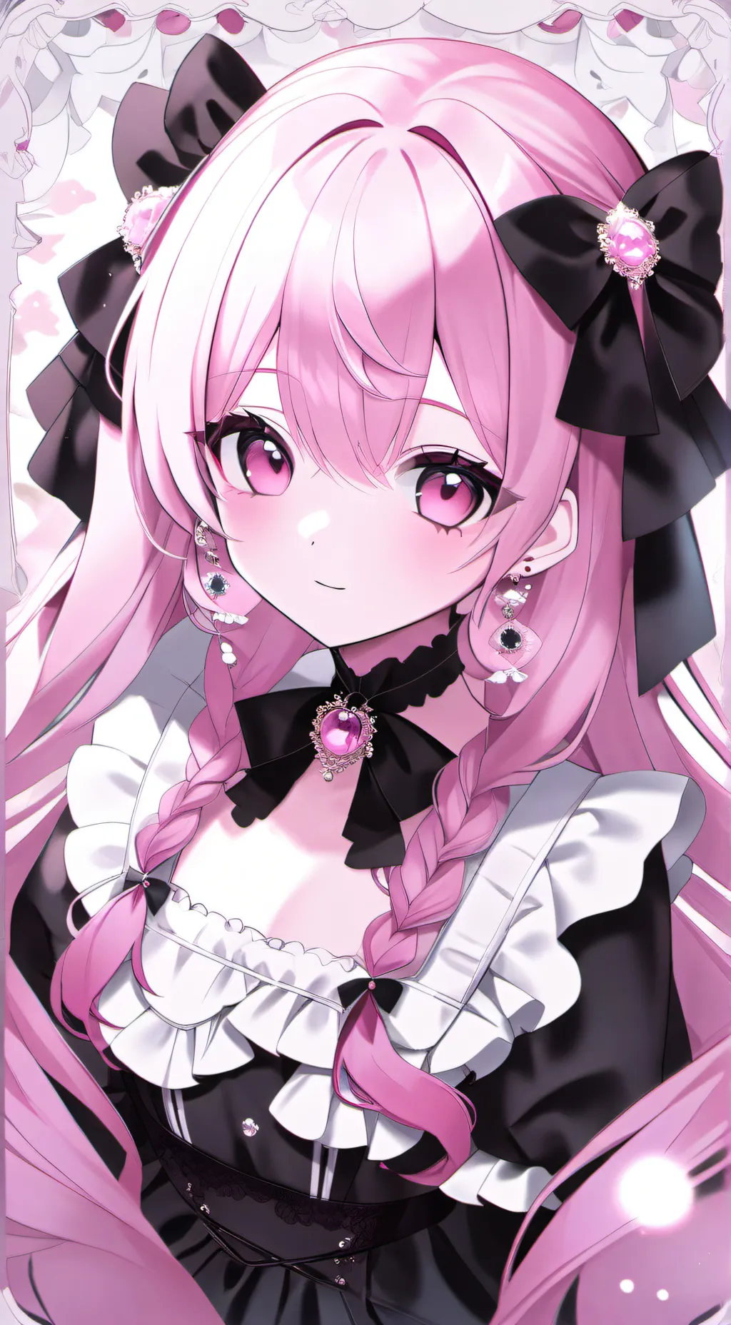 ai character: deep pink background