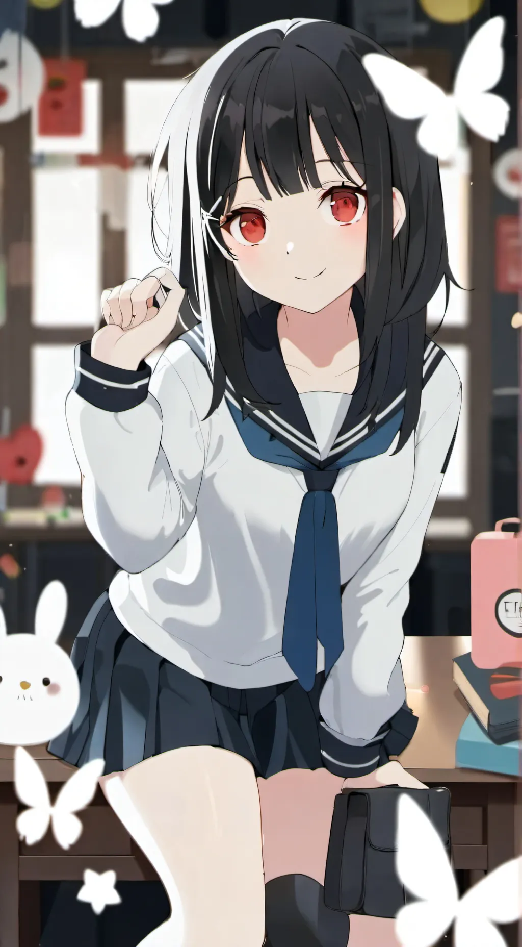 ai character: Felis/Rain background