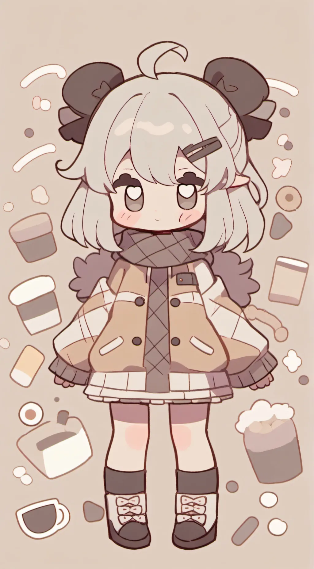 ai character: Dandy world luv u background