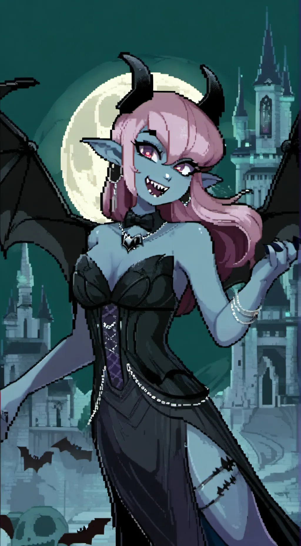 ai character: Antoniette Ghoulee background