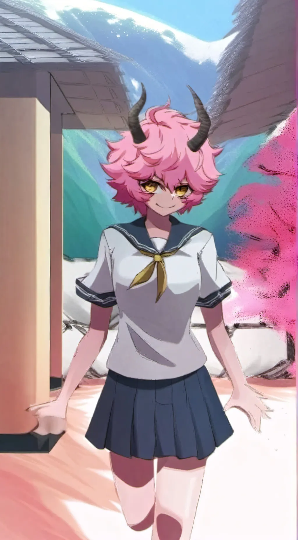 ai character: mina ashido background